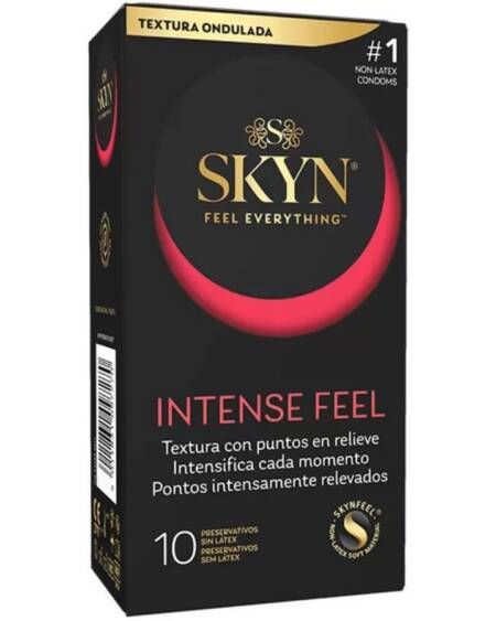 SKYN - KONDOM MIT INTENSIVEM GEFÜHL UND STRUKTURIERTEM WELLENDESIGN, 10 EINHEITEN