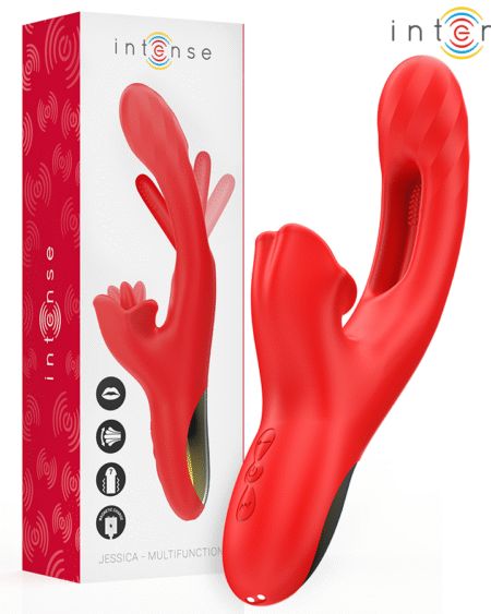 INTENSE - JESSICA MULTIFUNKTIONSVIBRATOR KLITORISSTIMULATION 24,8 CM ROT
