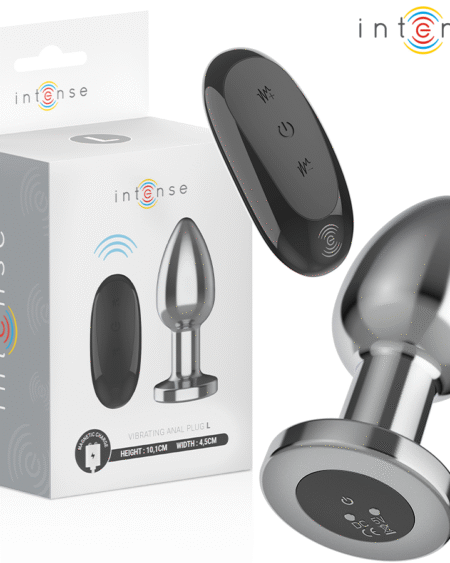 INTENSE - ANAL PLUG 10 VIBRATIONEN METALL MIT FERNBEDIENUNG L