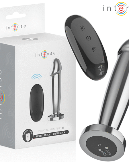 INTENSE - ANAL PLUG 10 VIBRATIONEN METALLDILDO MIT FERNBEDIENUNG M