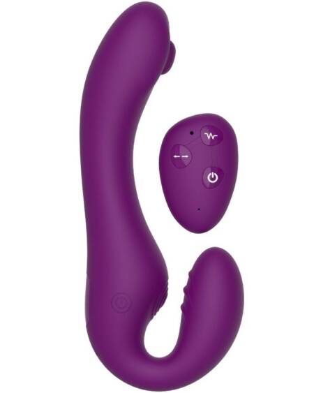 XOCOON - 2 IN 1 STRAPLESS STRAP-ON VIBRATOR MIT FERNBEDIENUNG LILA