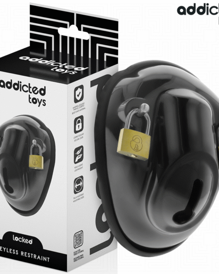 ADDICTED TOYS LOCKED - SCHLÜSSELLOSER PENISKÄFIG 11,5 CM
