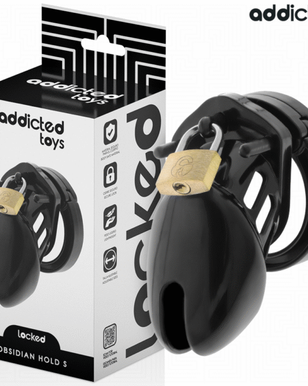 ADDICTED TOYS LOCKED - OBSIDIAN HOLD PENISKÄFIG GRÖSSE S