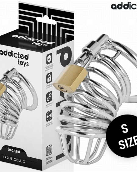 ADDICTED TOYS LOCKED - IRON CELL METALL-PENISKÄFIG 4 CM GRÖSSE S