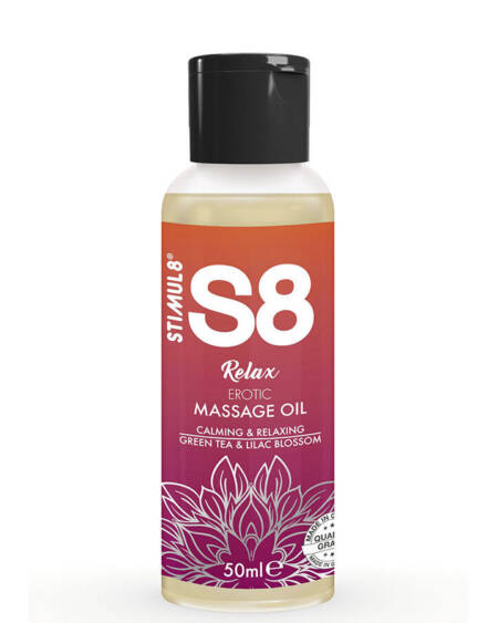 STIMUL8 - S8 RELAX EROTISCHES MASSAGEÖL GRÜNER TEE 50 ML