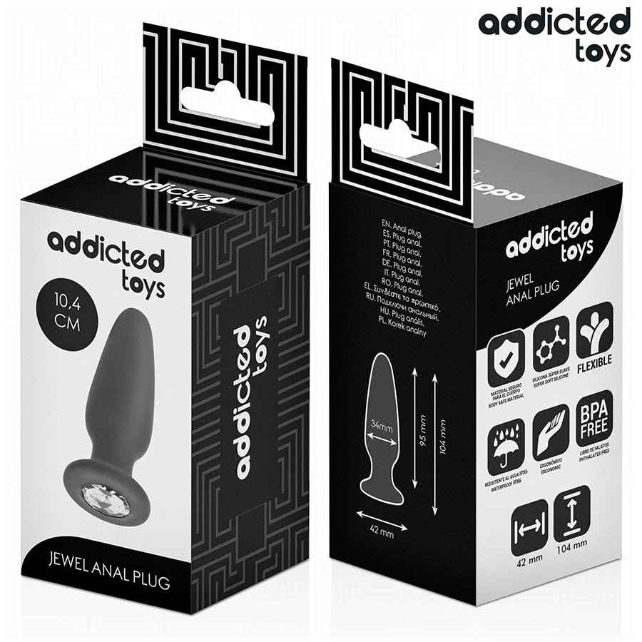 ADDICTED TOYS - ANAL PLUG MIT JUWEL GRÖSSE M 10,4 CM – Bild 6
