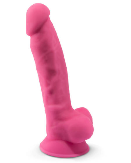 SILEXD - MODELL 1 REALISTISCHER PENIS PREMIUM-SILIKON SILEXPAN FLUORESZIERENDES ROSA 17,5 CM