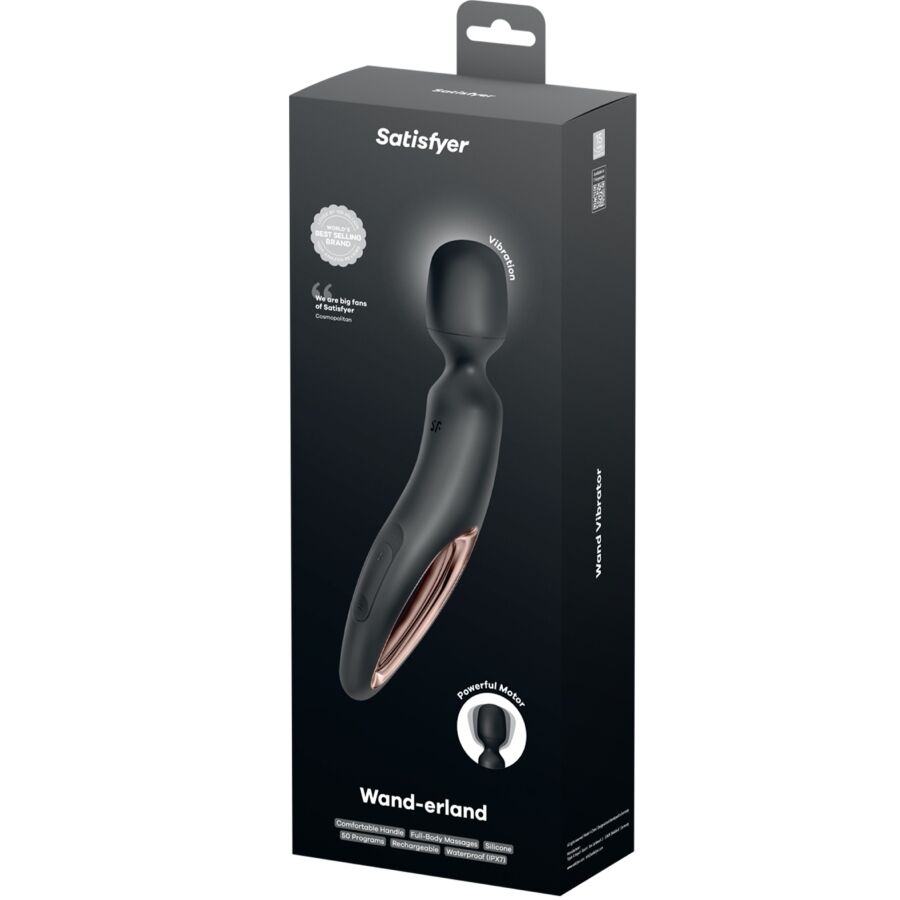 SATISFYER - WAND ERLAND VIBRIERENDES MASSAGER SCHWARZ – Bild 5