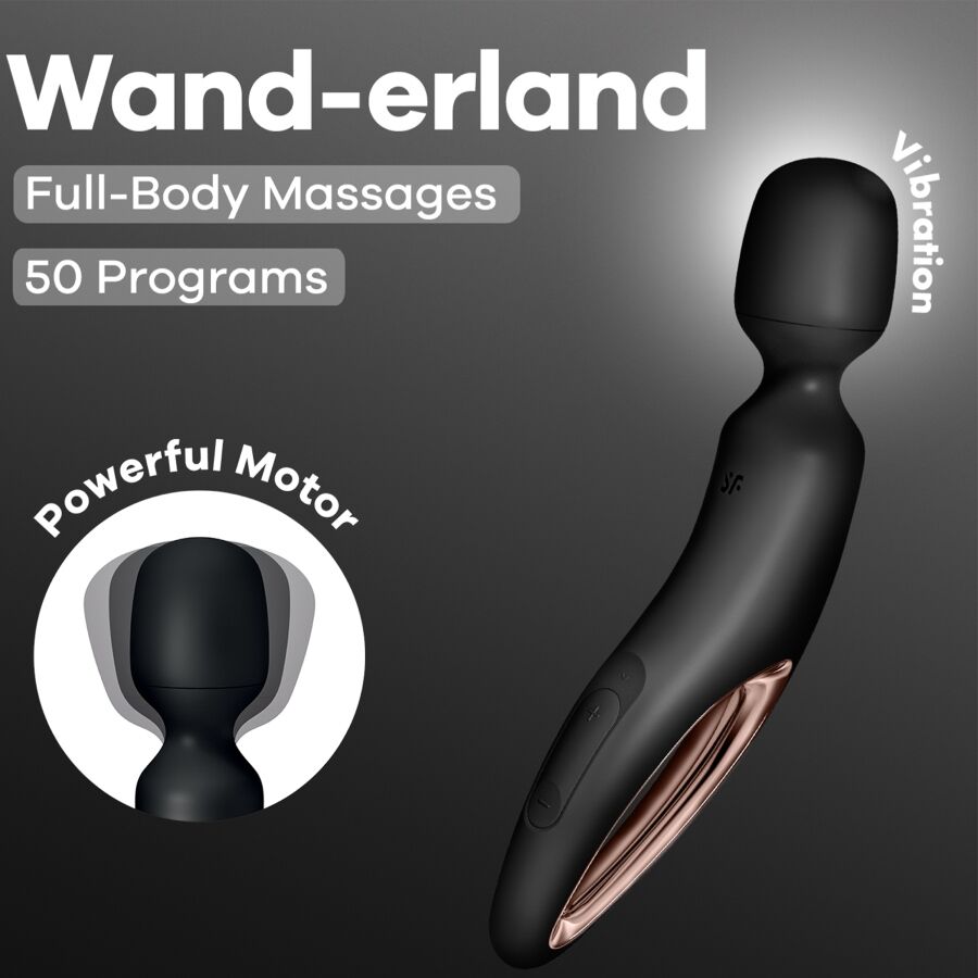 SATISFYER - WAND ERLAND VIBRIERENDES MASSAGER SCHWARZ – Bild 6