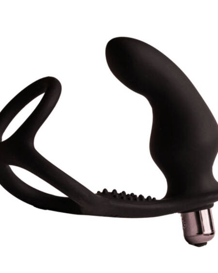 ROCKS-OFF - RO-ZEN RRO ANAL PLUG MIT VIBRIERENDEM PENISRING SCHWARZ