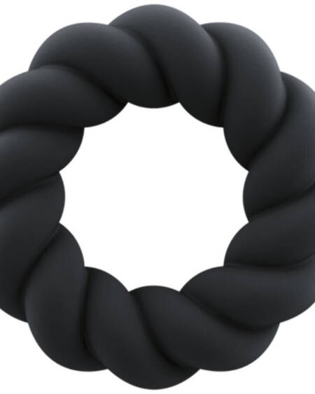 ROCKS-OFF - TWIST SCHWARZER SILIKON-MASTURBATORRING