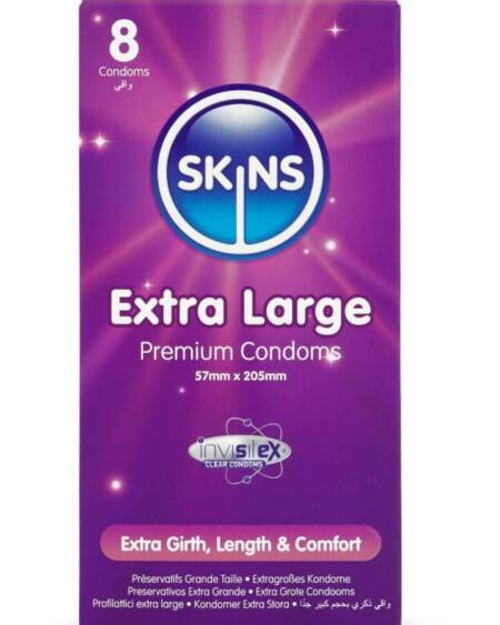 SKINS - EXTRA GROSSE PREMIUM-KONDOME PACKUNG 8