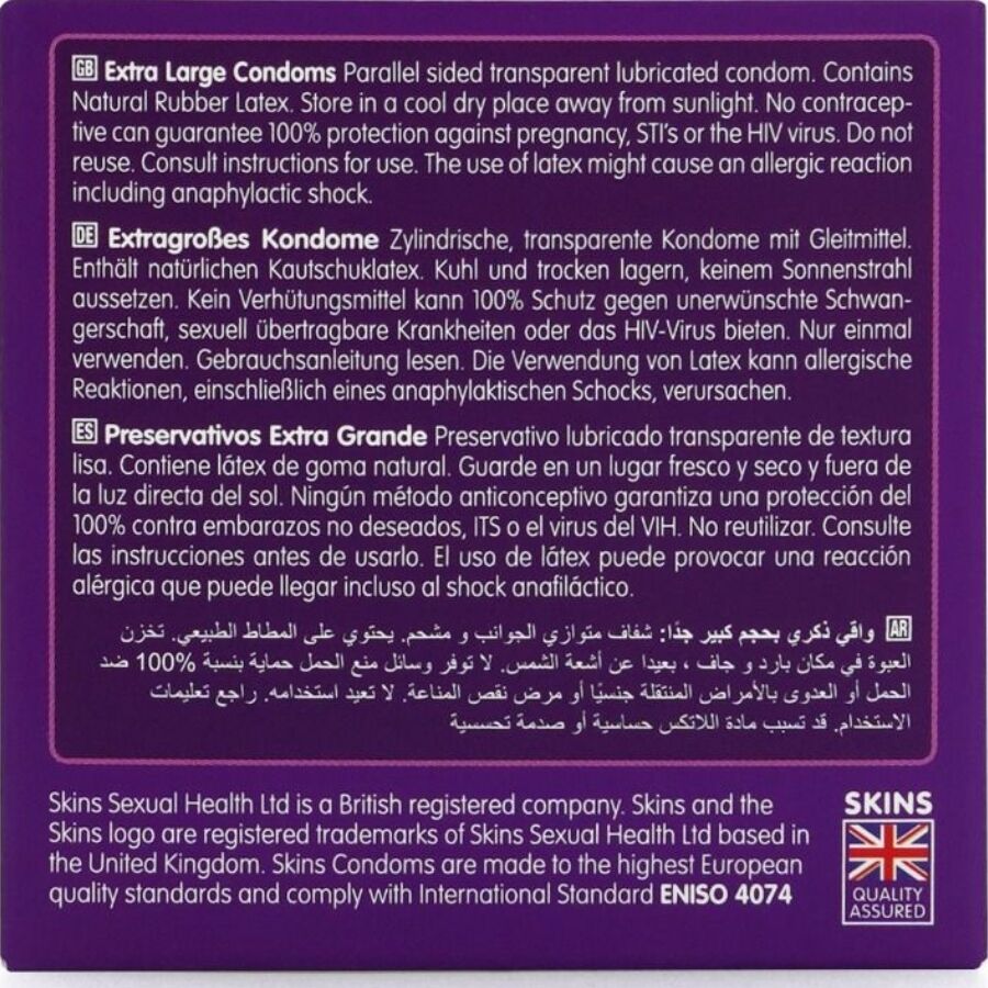SKINS - EXTRA GROSSE PREMIUM-KONDOME PACKUNG 4 – Bild 4