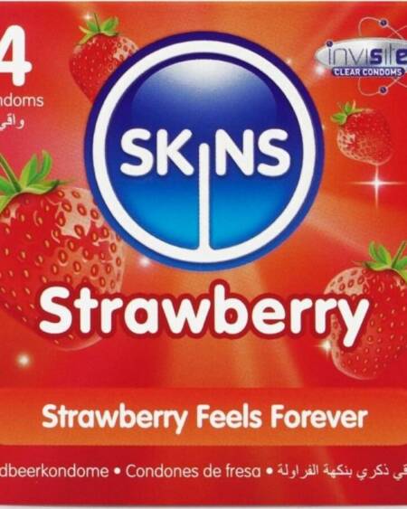 SKINS - ERDBEERE PREMIUM-KONDOME PACKUNG 4