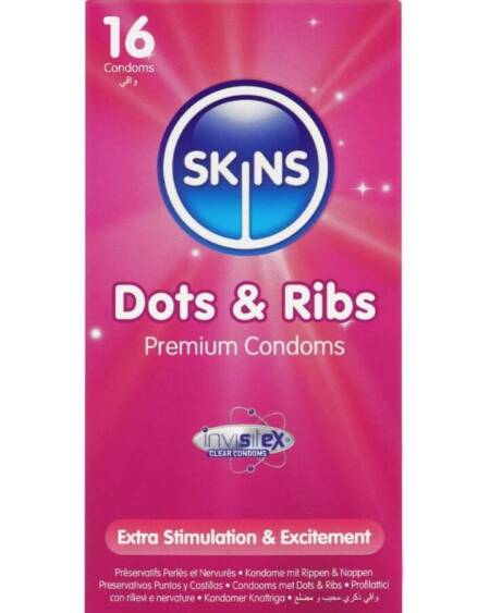 SKINS - DOTS & RIBS PREMIUM-KONDOME PACKUNG 16