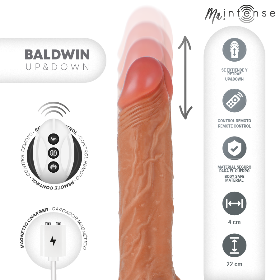 MR INTENSE - BALDWIN REALISTISCHER PENIS MIT FERNBEDIENUNG 22 CM -O- 4 CM – Bild 3