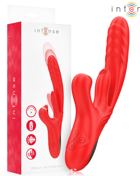 INTENSE - ROSALIA MULTIFUNKTIONSVIBRATOR 3 IN 1 ROT