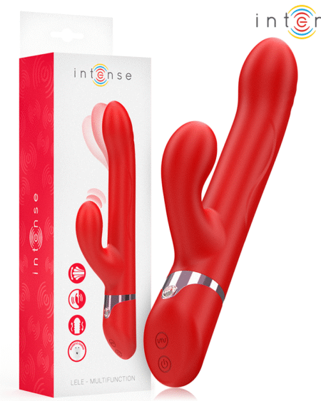 INTENSE - LELE MULTIFUNKTIONSVIBRATOR ROTIEREND & OSZILLATION & STIMULATION ROT
