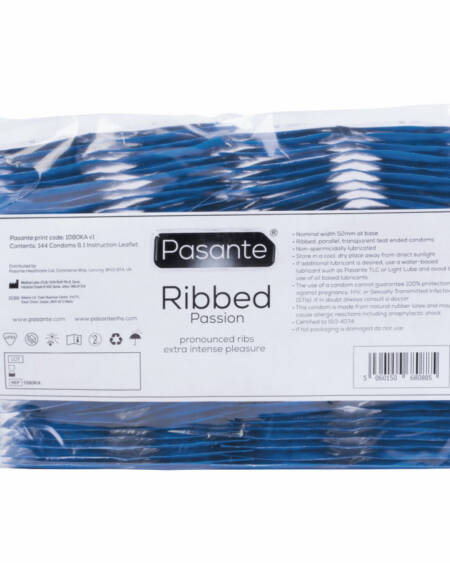 PASANTE - RIBBED PASSION KONDOME BEUTEL 144 EINHEITEN