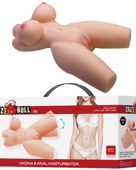 CRAZY BULL - LILY REALISTISCHER WEIBLICHER TORSO VAGINA UND ANAL 4 KG