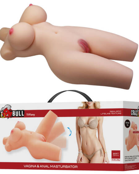 CRAZY BULL - TIFFANY REALISTISCHER WEIBLICHER TORSO VAGINA UND ANAL 5,5 KG