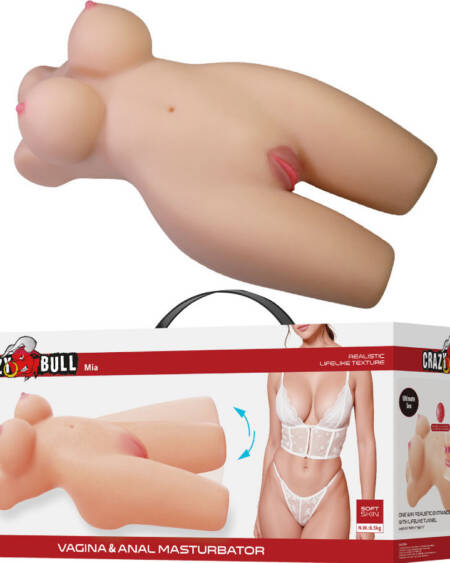 CRAZY BULL - MIA REALISTISCHER WEIBLICHER TORSO VAGINA UND ANAL 8,5 KG