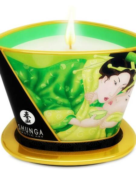 SHUNGA - MINI CARESS BY CANDELIGHT MASSAGEKERZE T GRÜN 170 ML