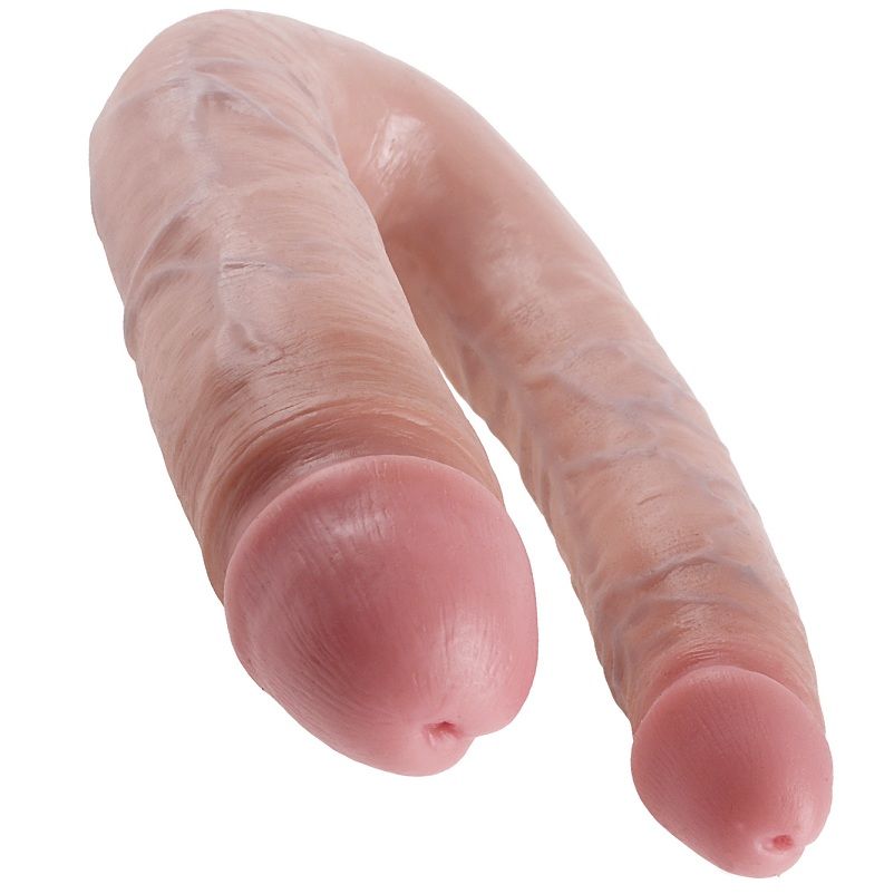 KING COCK - DOPPELPENETRATIONSDILDO 17.8 CM NATÜRLICH – Bild 3