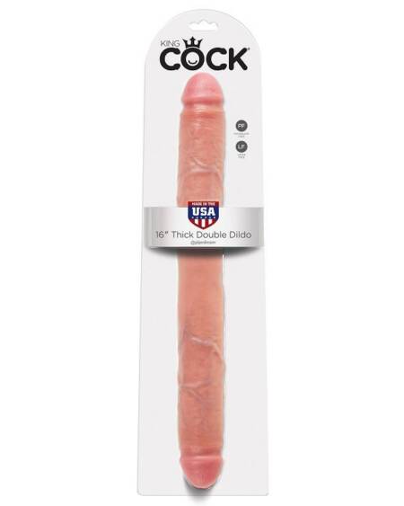 KING COCK - DICKES DOPPELDILDO FLEISCH 40.6 CM