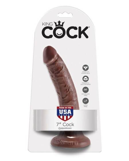 KING COCK - 7 DILDO SCHOKOLADE 17.8 CM
