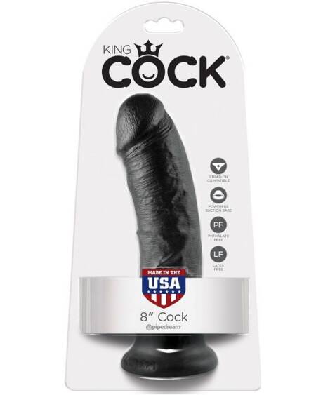 KING COCK - 8 DILDO SCHWARZ 20.3 CM