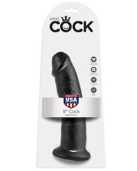 KING COCK - 9 DILDO SCHWARZ 22.9 CM