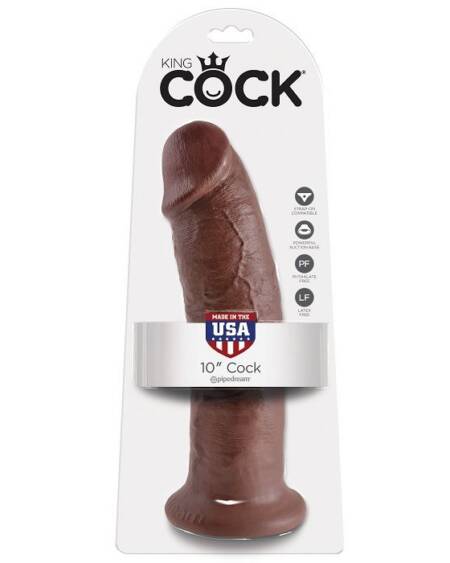 KING COCK - 10 DILDO BRAUN 25.4 CM