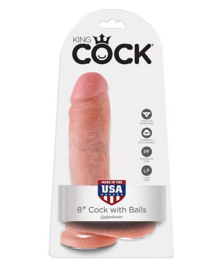 KING COCK - 8 DILDO FLEISCH MIT EIER 20.3 CM