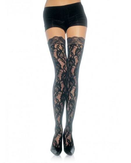 LEG AVENUE - FLORAL SPITZENSTRÜMPFE