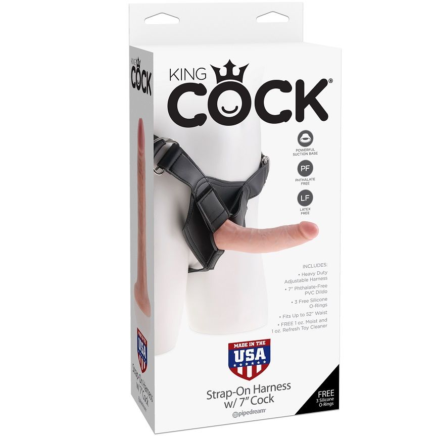 KING COCK - HARNESS MIT REALISTISCHEM PENIS 17,8 CM – Bild 4