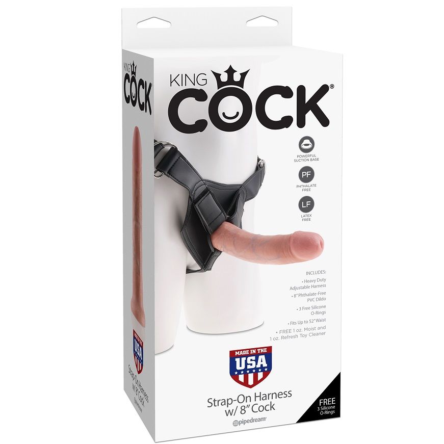 KING COCK HARNESS MIT REALISTISCHEM NATURPENIS 20,3 CM – Bild 4