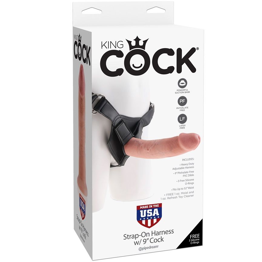 KING COCK - HARNESS MIT REALISTISCHEM NATURPENIS 22,9 CM – Bild 4