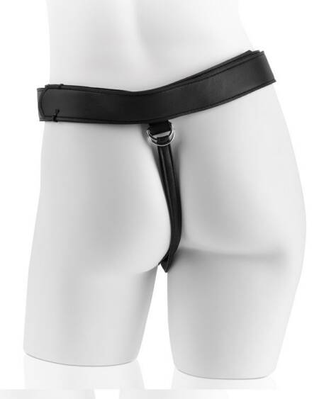 KING COCK - HARNESS MIT REALISTISCHEM SCHWARZEN PENIS 22,9 CM