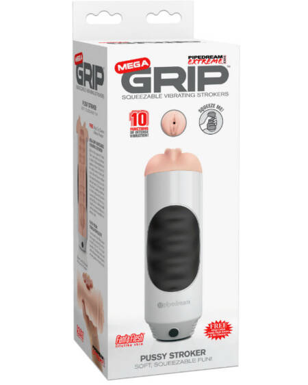 EXTREME TOYZ - PIPEDREAM MEGA GRIP VAGINA MASTURBATOR VIBRATOR
