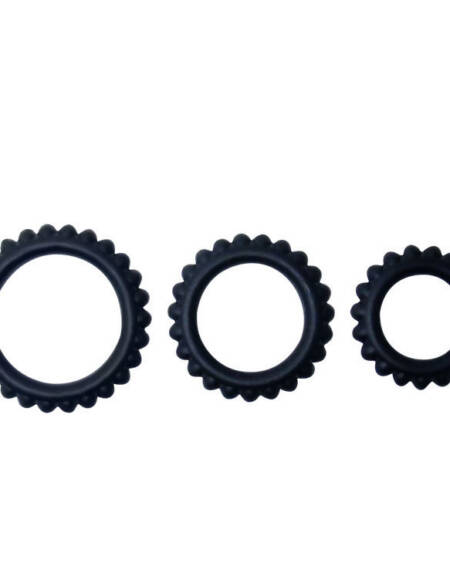 BAILE - TITAN SET 3STK COCKRING SCHWARZ 2.8 + 2.4 + 1.9 CM