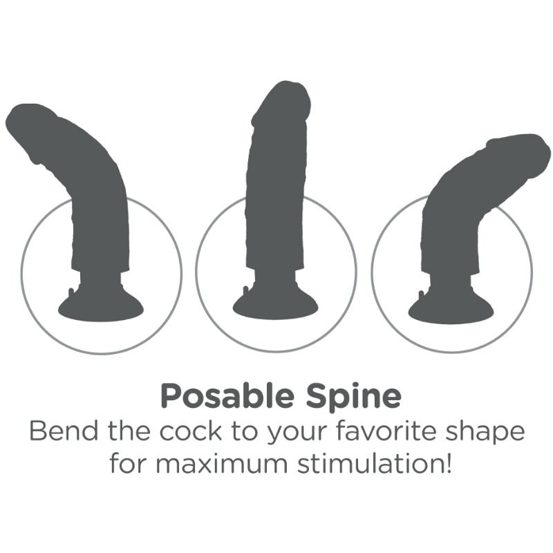 KING COCK - VIBRATORDILDO 15.24 CM NATÜRLICH – Bild 6