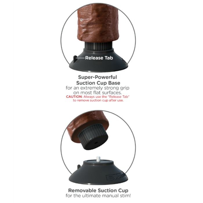 KING COCK - VIBRIERENDER SCHWANZ BRAUN 15,24 CM – Bild 4