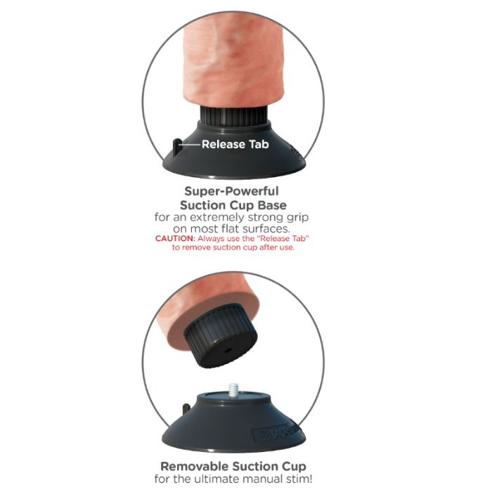 KING COCK - VIBRATORDILDO 17.78 CM NATÜRLICH – Bild 4