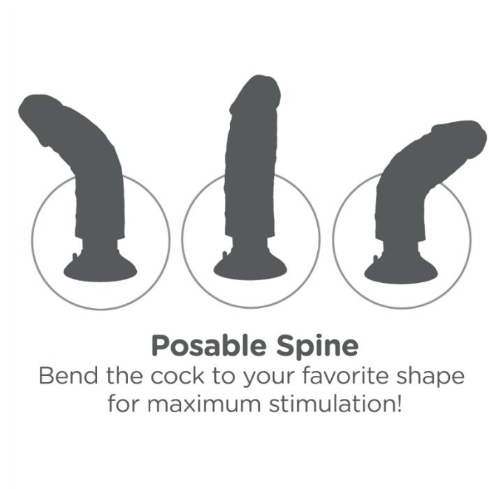 KING COCK - VIBRIERENDER DILDO MIT HODEN 23 CM SCHWARZ – Bild 6
