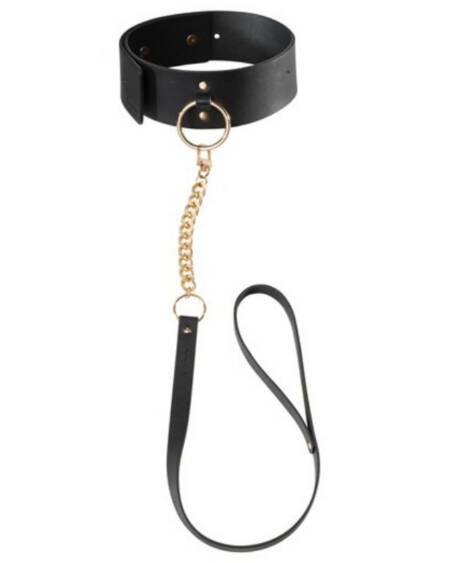 BIJOUX INDISCRETS MAZE - SCHWARZE HALSKETTE MIT RIEMEN