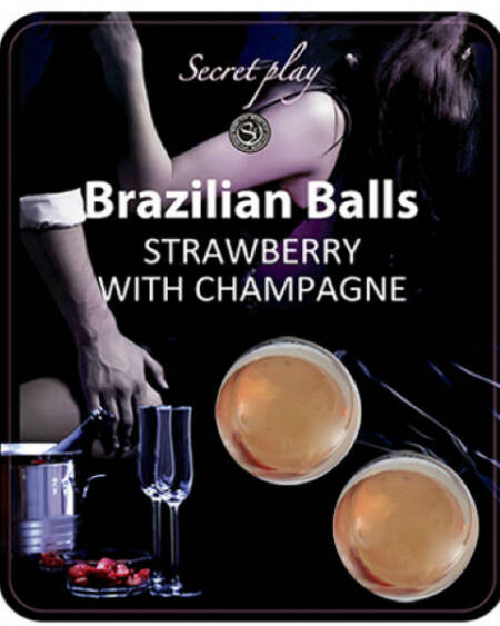 SECRETPLAY - BRASILIANISCHE KUGEL SET ERDBEER UND CHAMPAGNER
