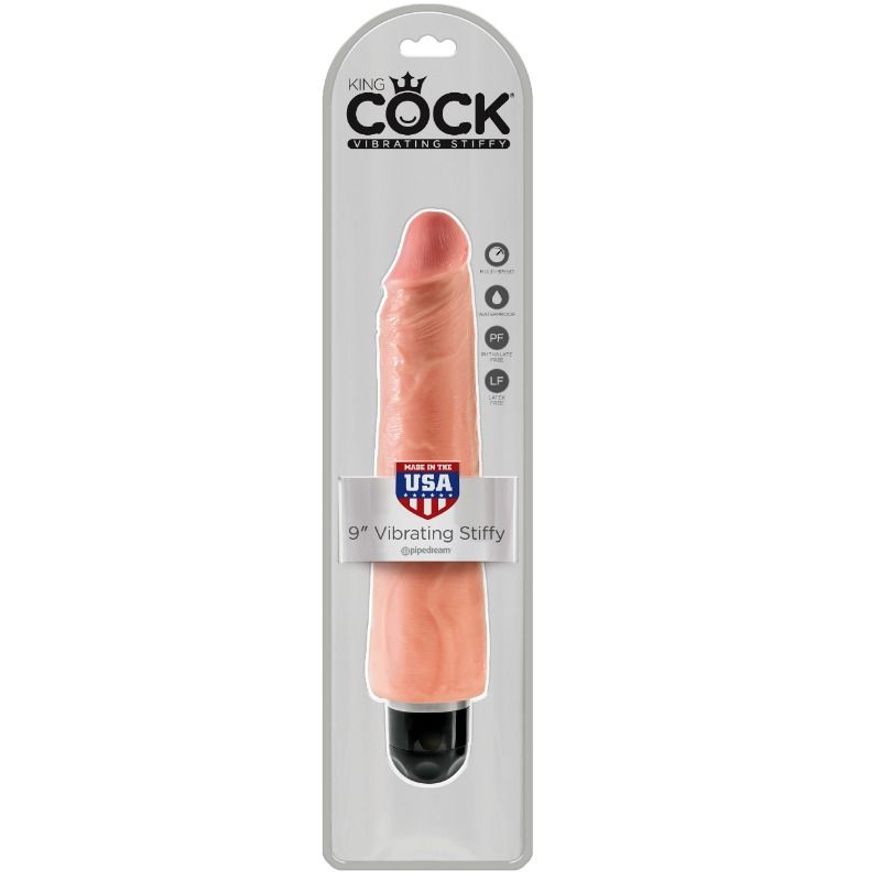KING COCK - STIFFY REALISTISCHER VIBRATOR 23 CM - NATÜRLICH – Bild 3