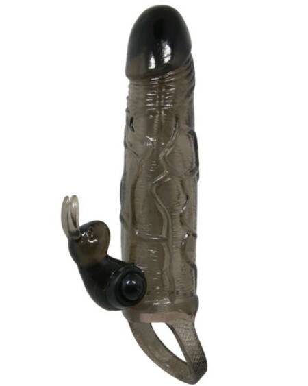 BAILE - BRAVE MAN PENISABDECKUNG MIT KANINCHEN SCHWARZ 16.5 CM