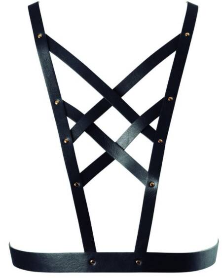 BIJOUX - INDISCRETS MAZE GEKREUZTES HARNESS MIT AUSSCHNITT SCHWARZ